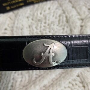 Zep-Pro Alabama Crimson Tide Belt Black Croc Leather Concho Mens 36 Excellent